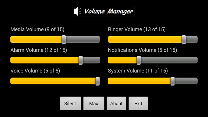 Volume Manager screenshots
