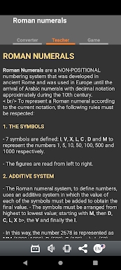 Roman numerals screenshots