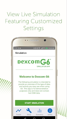 Dexcom G6 Simulator screenshots