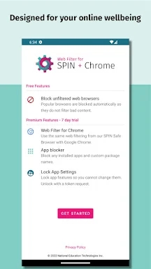 Web Filter for Chrome and SPIN screenshots