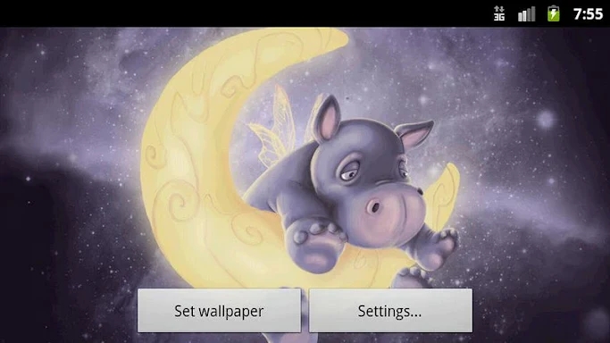 Sleepy Hippo Live Wallpaper Fr screenshots