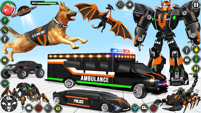 Ambulance Dog Robot Car Game screenshots
