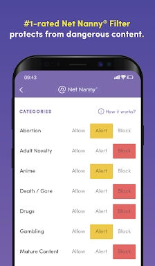 Net Nanny Parental Control App screenshots