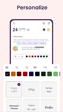 Diary, Private Notes with Lock screenshots