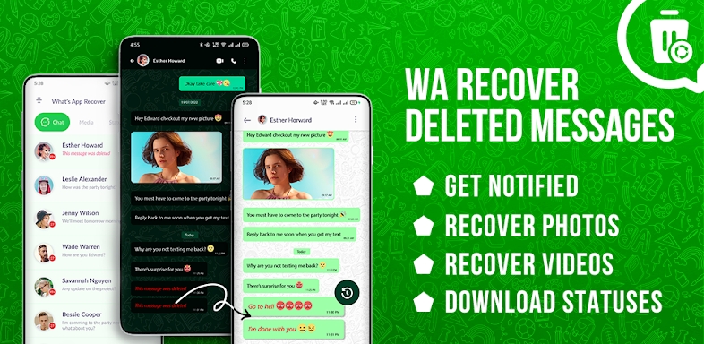 WA Recover Deleted Messages screenshots