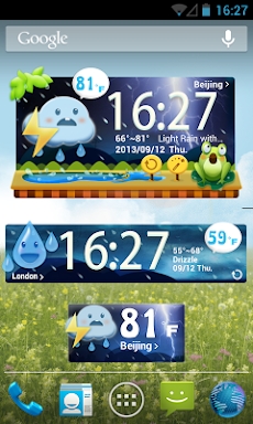 Cute Garden GO Weather Widget screenshots