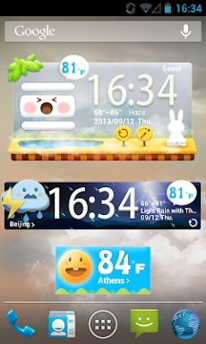 Cute Garden GO Weather Widget screenshots