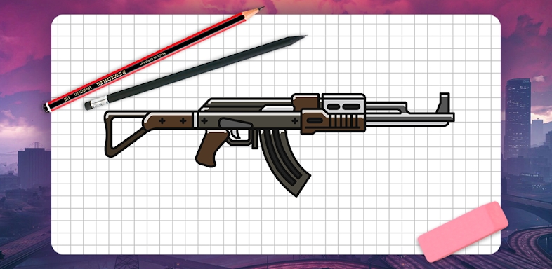 How to draw game weapons screenshots