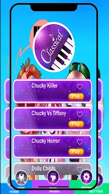 Chucky & Tiffany Piano Tiles screenshots
