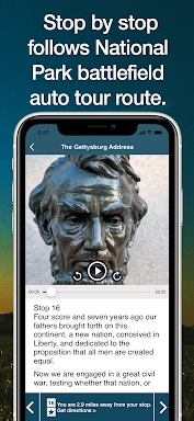HereStory Gettysburg Auto Tour screenshots