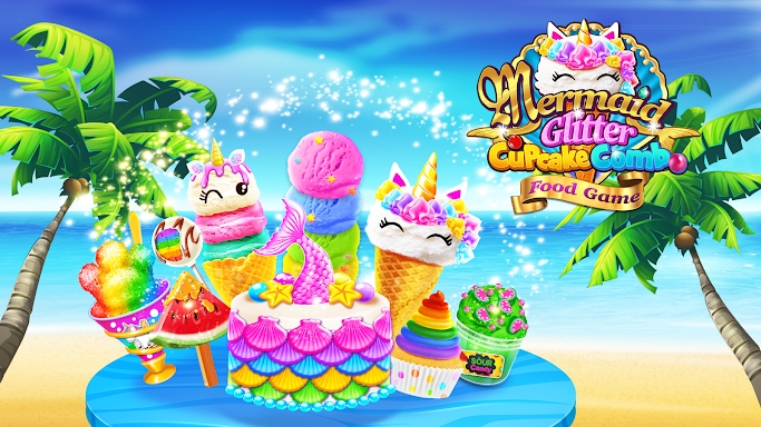 Mermaid Glitter Cupcake Chef screenshots