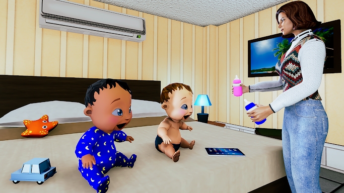 Twins Cute Baby Simulator Game screenshots