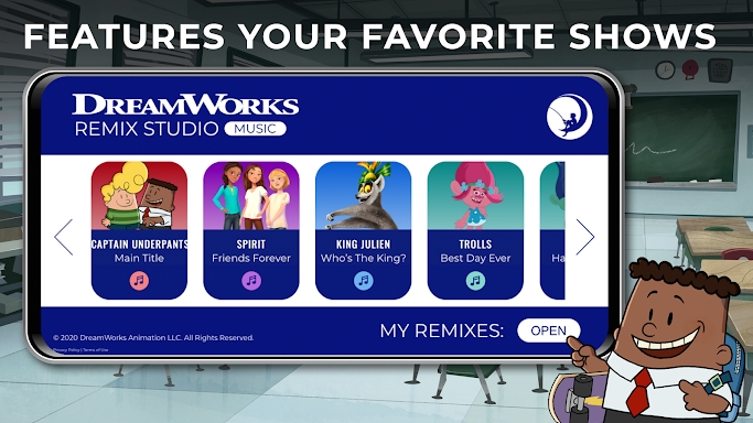 DreamWorks Remix Studio screenshots
