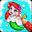 Mermaid coloring for kids icon