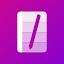 Purple Diary Journal with Lock icon