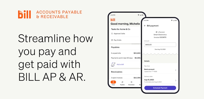 BILL AP & AR Business Payments screenshots