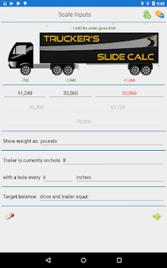 Trucker's Slide Calc screenshots