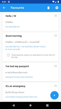 Learn Thai - Phrasebook screenshots