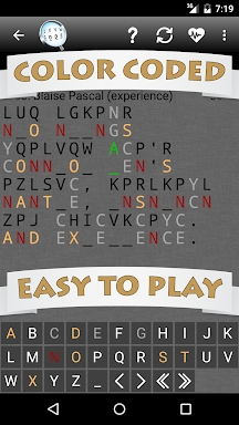 Cryptogram Word Puzzle screenshots