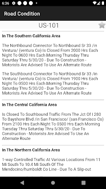 California Road Report screenshots