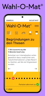 Wahl-O-Mat screenshots