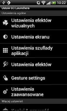 GO LauncherEX Polish language screenshots