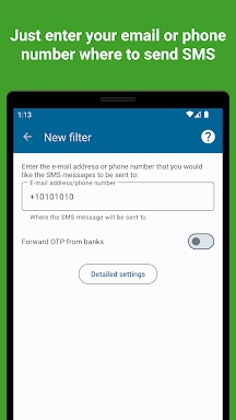 SMS forwarder auto to PC/phone screenshots