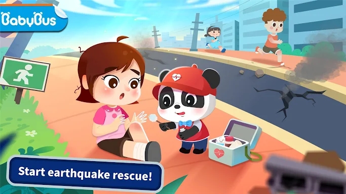 Baby Panda Earthquake Safety 4 screenshots