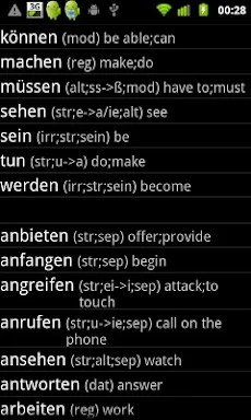 German Verbs screenshots