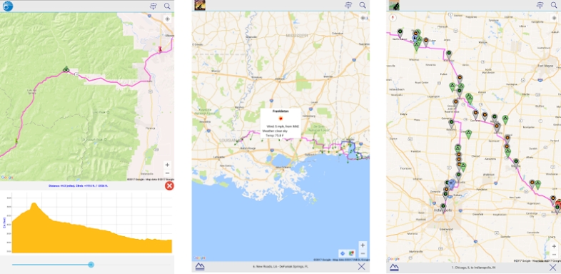 Bicycle Route Navigator screenshots