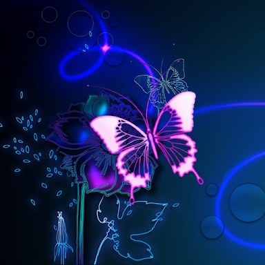Neon Butterfly Live Wallpaper screenshots