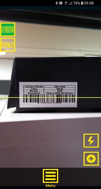 UpCode, barcode scanner screenshots