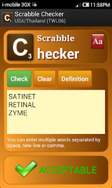 Word Checker (for SCRABBLE) screenshots