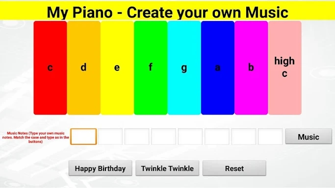 Piano screenshots