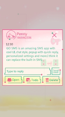 GO SMS PRO CONTRACTED THEME screenshots