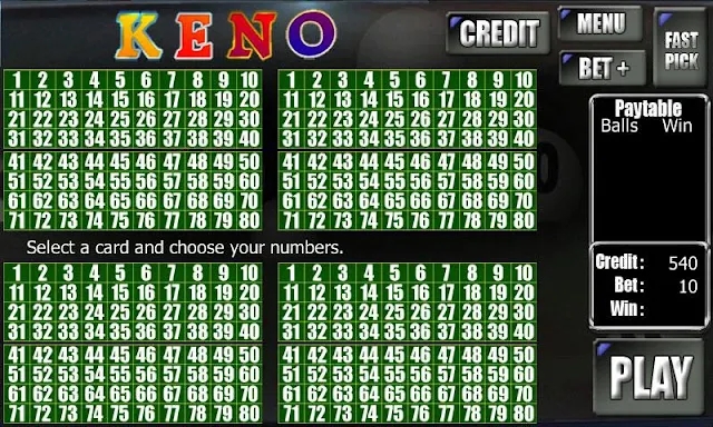 Keno Game 100% screenshots
