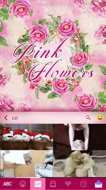 Pinkflowers Keyboard Theme screenshots