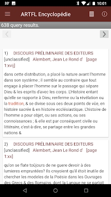 ARTFL Encyclopédie Reader screenshots