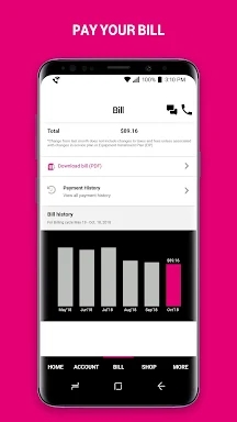 T-Mobile screenshots