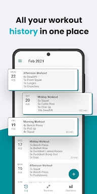 RepCount Gym Workout Tracker screenshots