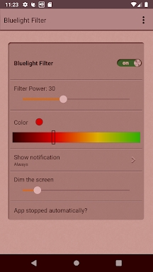 EyeCareL: Blue light filter screenshots