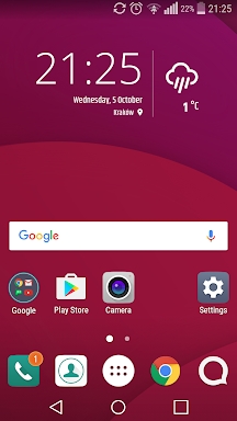 Simple weather & clock widget screenshots