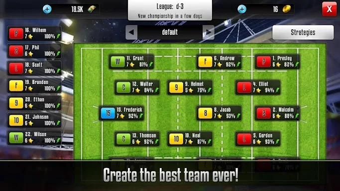 Rugby Manager screenshots