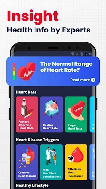 Heart Rate Monitor - Pulse App screenshots