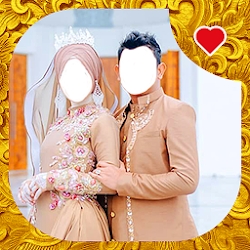 Modern Muslim Wedding Couple