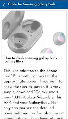 Guide for Samsung galaxy buds screenshots