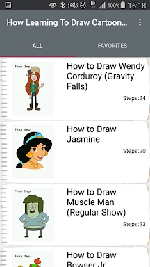 How Learning To Draw Cartoon Characters screenshots