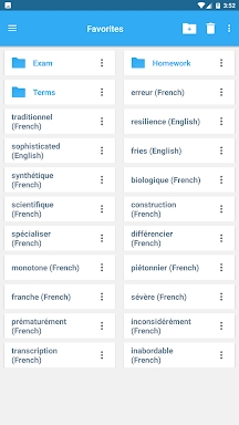Collins French Dictionary screenshots
