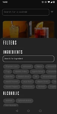 Mixological - Cocktail book screenshots