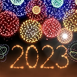 New Year 2023 Fireworks 4D